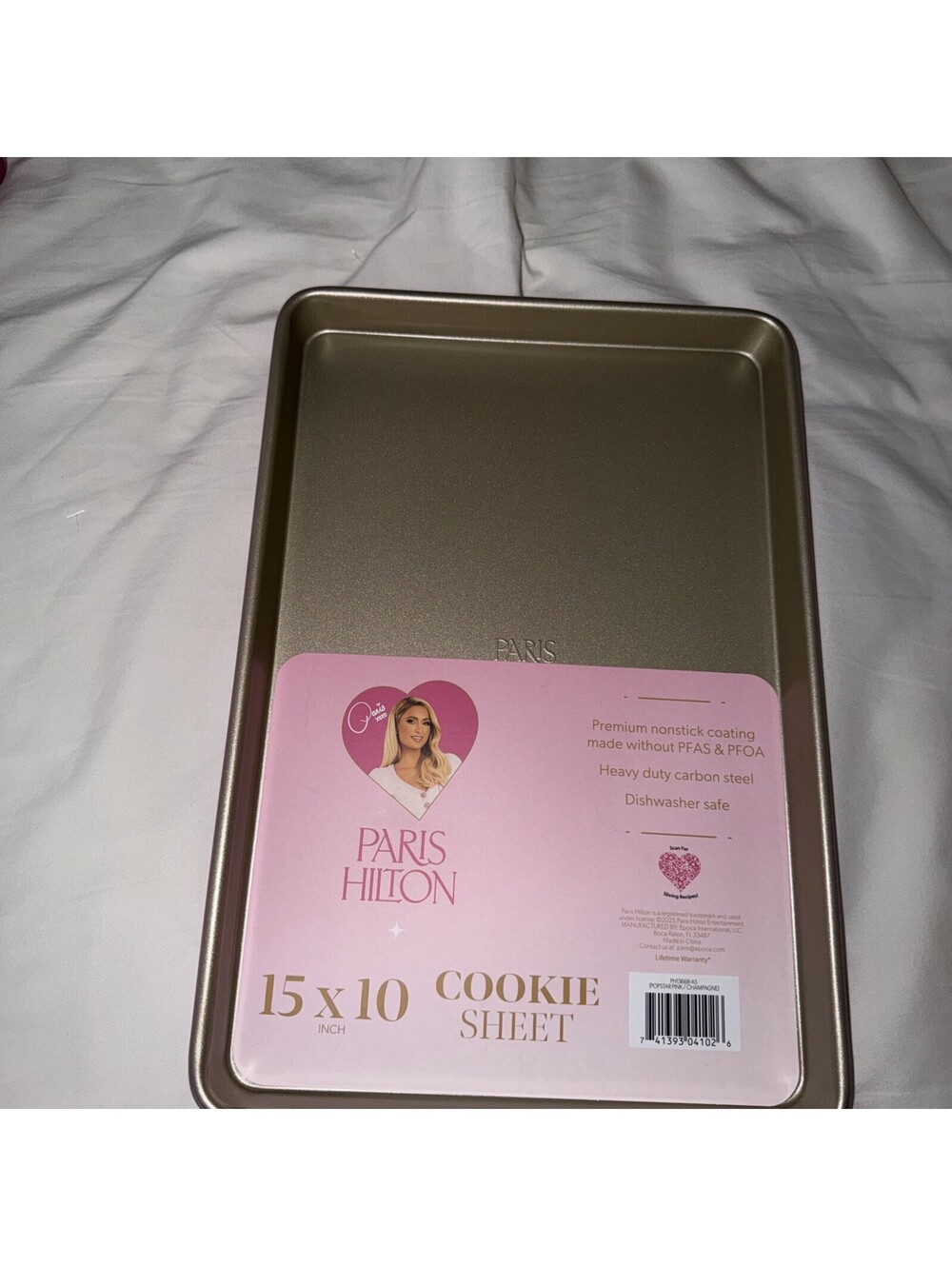 PARIS HILTON 15X10 COOKIE SHEET PARIS HILTON COOKIE SHEET PINK NEW